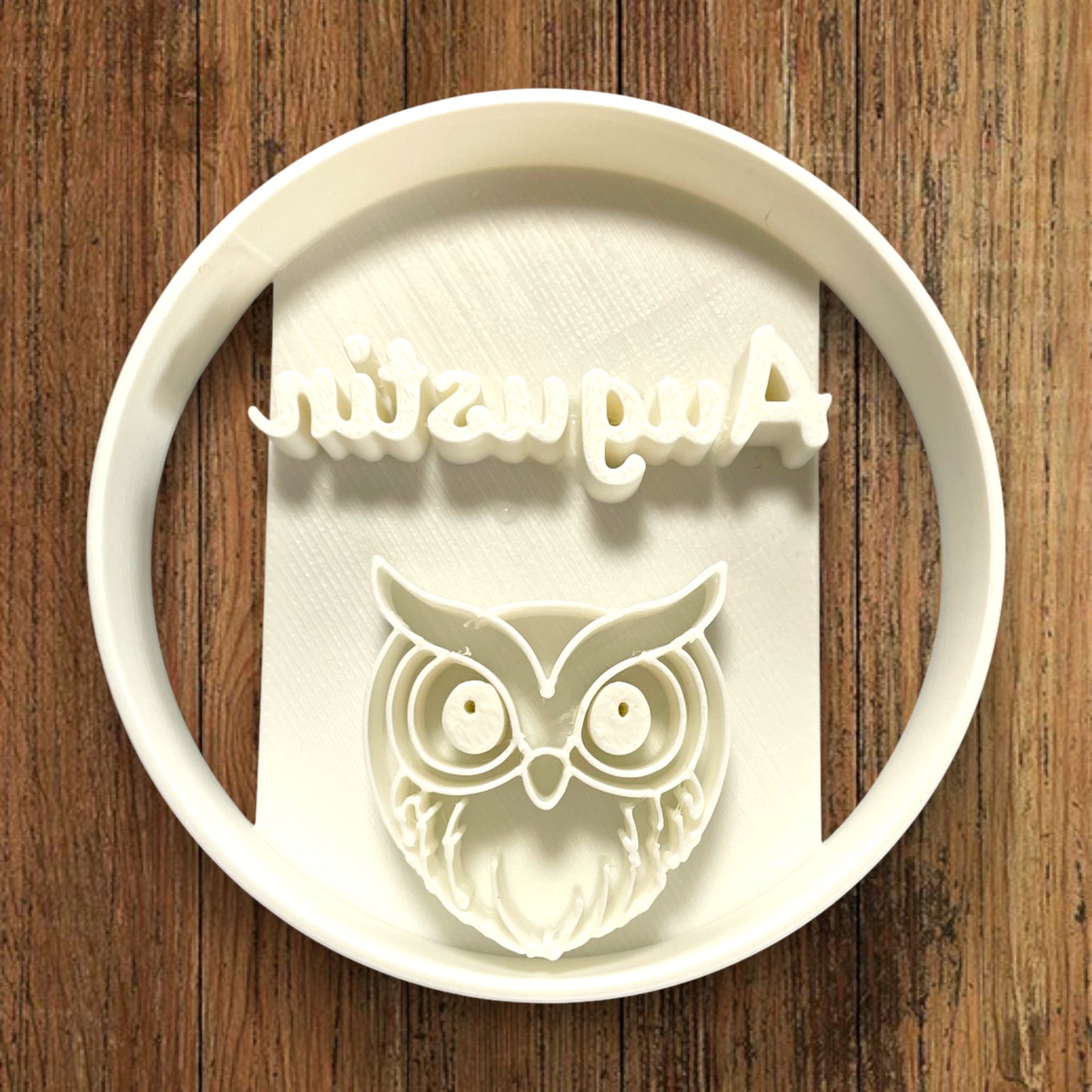 Emporte-pièce Animal Hibou à personnaliser dim 7cm - biscuits sablés pâte à modeler-Décoration gâteau-Fait maison-France 3D