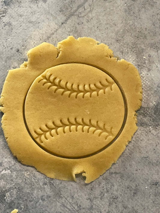 Emporte pièce Balle baseball   - Forme - pour la réalisaton de biscuit sablé, patisserie, pate à sucre -Décoration gateau-Fait maison- ELACE