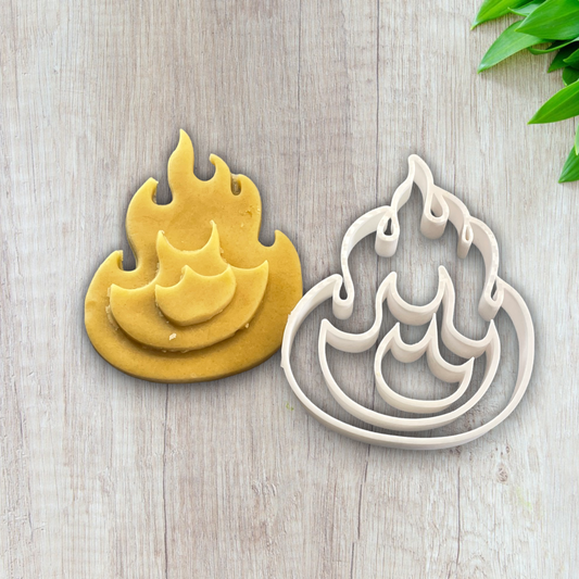 Emporte pièce Lot 3 Flammes - Forme - pour la réalisaton de biscuit sablé, patisserie, pate à sucre -Décoration gateau-Fait maison- ELACE