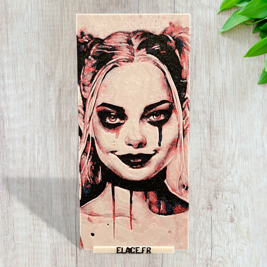 Marque Page artistique thème Harley Quinn - cadeau , collection ,livre - fait main - ELACE