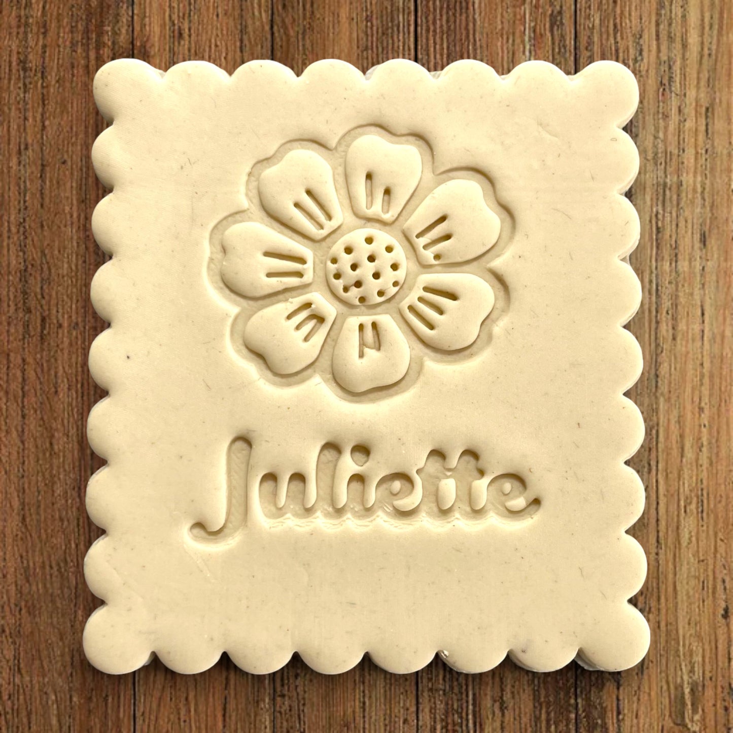 Emporte-pièce  Fleur à personnaliser dim 7x6.5cm - biscuits sablés pâte à modeler-Décoration gâteau-Fait maison-France 3D