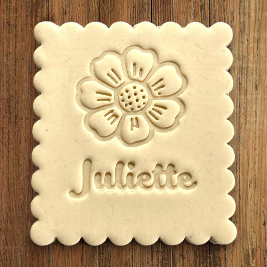 Emporte-pièce  Fleur à personnaliser dim 7x6.5cm - biscuits sablés pâte à modeler-Décoration gâteau-Fait maison-France 3D