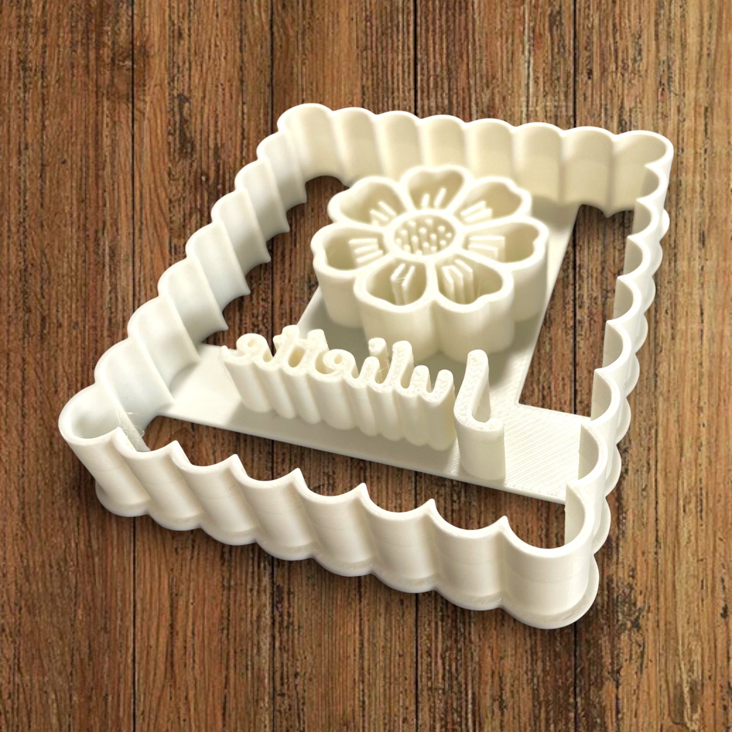 Emporte-pièce  Fleur à personnaliser dim 7x6.5cm - biscuits sablés pâte à modeler-Décoration gâteau-Fait maison-France 3D