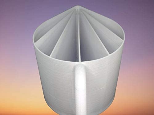 ELACE Tasse Cup de 60cl 20oz - 2 canaux pour Peinture Acrylique Liquide Fluide, Technique Acrylique Pouring ou coulée - Made in France DIY