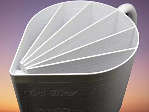 ELACE Tasse Cup de 60cl 20oz - 1 Canal pour Peinture Acrylique Liquide Fluide, Technique Acrylique Pouring ou coulée - Made in France DIY