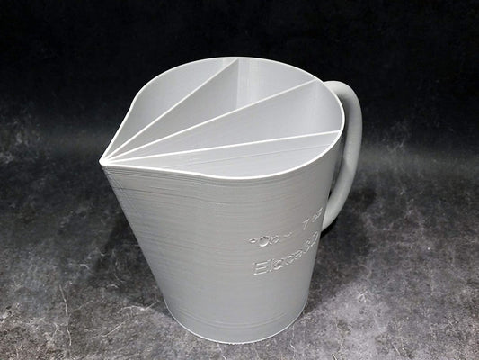 ELACE3D Tasse cup de 80cl 27oz - 6 canaux - VERSION 2021 - pour peinture acrylique liquide fluide, technique acrylique pouring ou coulée - MADE IN FRANCE diy