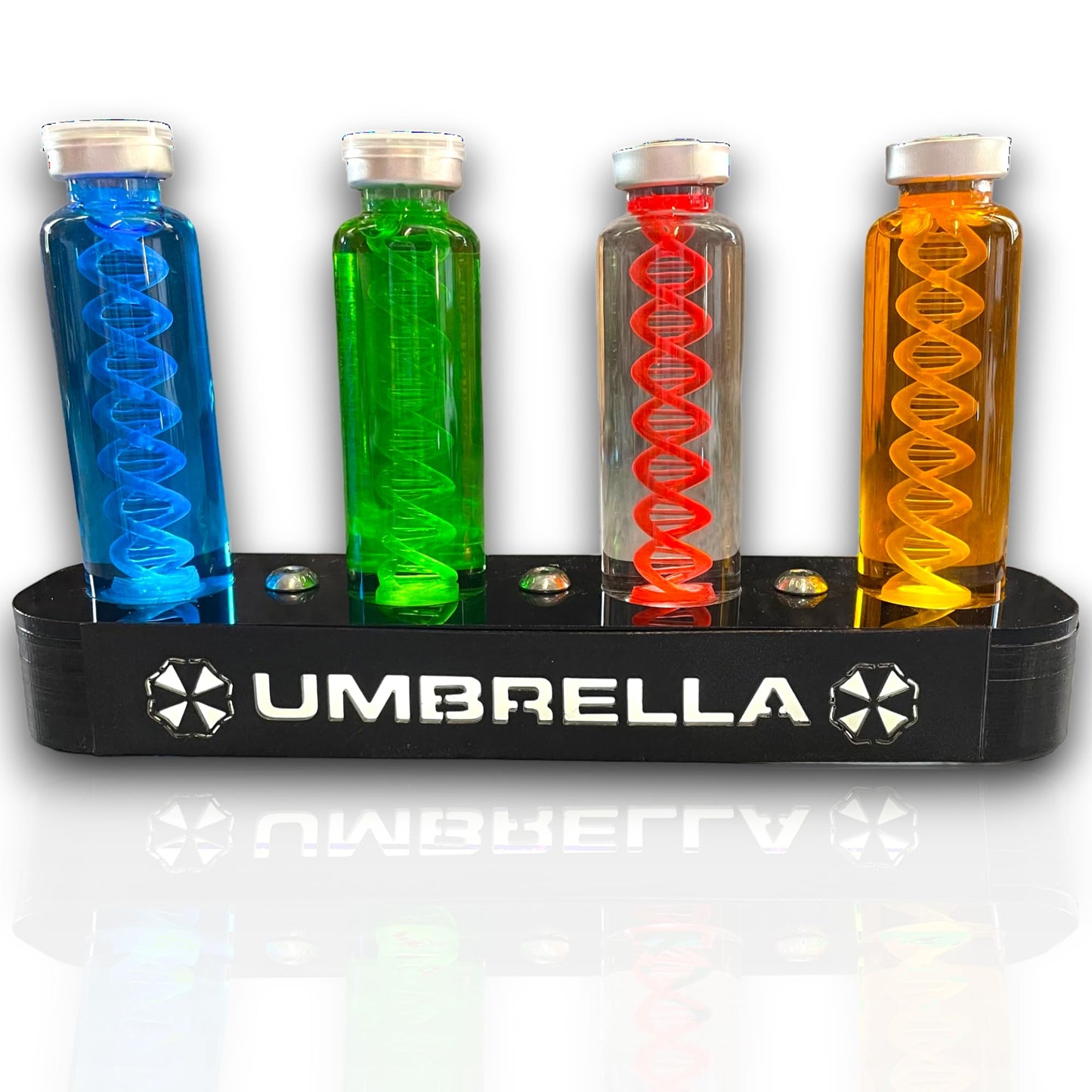 ELACE Présentoir pour fiole avec rétro éclairage LED du Logo Représentation d'un Virus pour Utilisation Fan Art Cosplay Collection