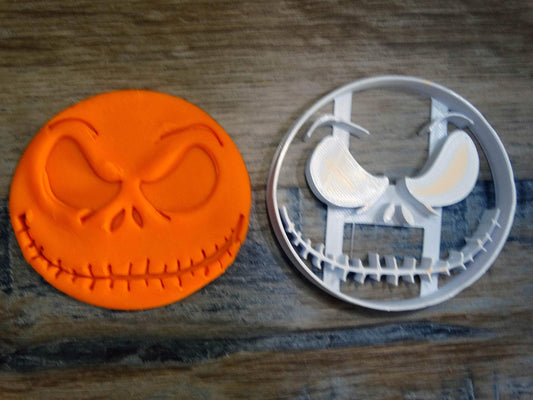 ELACE - Emporte-pièce thème HALLOWEEN motif  L'Etrange noel de M Jack Sellington pour la patisserie, sablé, biscuit, pâte à sucre, pâte à modeler-Décoration gâteau-Fait en France ELACE3D