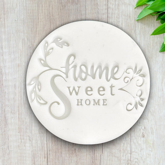 Tampon Home Sweet Home pour fondant, glaçage, pâte à sucre, cupcake Décoration gateau Fait maison ELACE