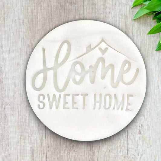 Tampon Home Sweet Home pour fondant, glaçage, pâte à sucre, cupcake Décoration gateau Fait maison ELACE