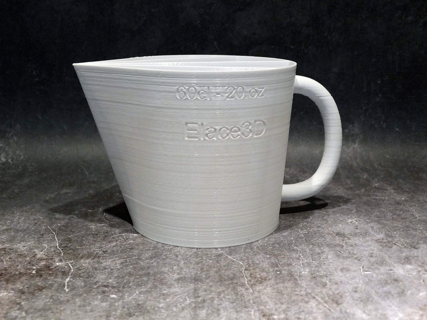 ELACE3D Tasse Cup de 60cl 20oz - 2 canaux - Version 2021 - pour Peinture Acrylique Liquide Fluide, Technique Acrylique Pouring ou coulée - Made in France DIY