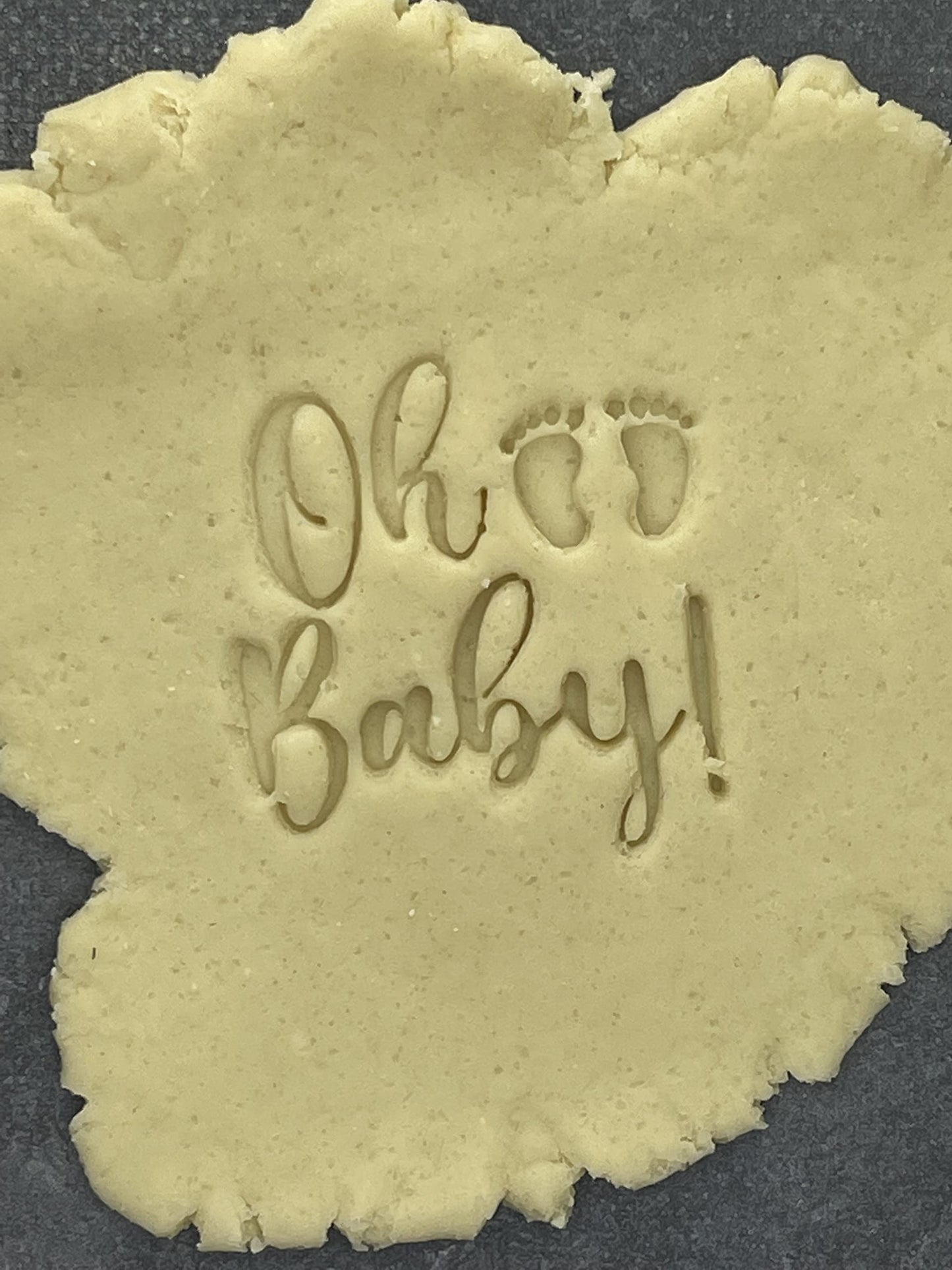 Tampon - Oh Baby- Message - pour la réalisaton de biscuit sablé, patisserie, pate à sucre -Décoration gateau-Fait maison- ELACE