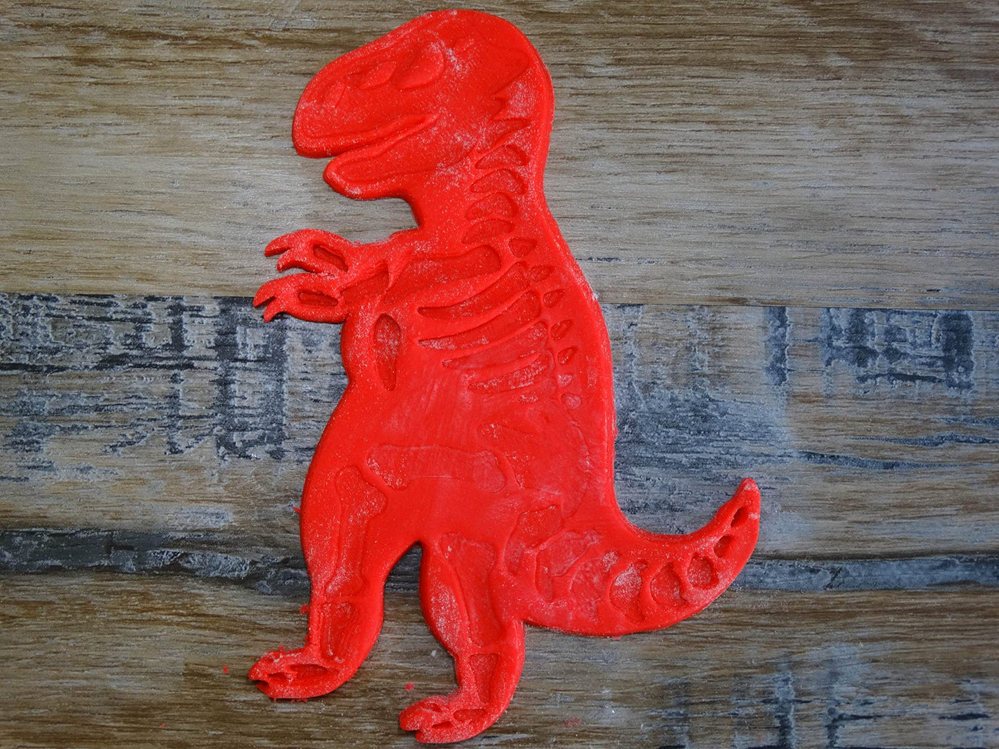 Emporte-pièce et Tampon Dinosaure Tyranosaure Trex Squellette Patisserie, sablé, biscuit, pate à  sucre, pate à  modeler-Décoration