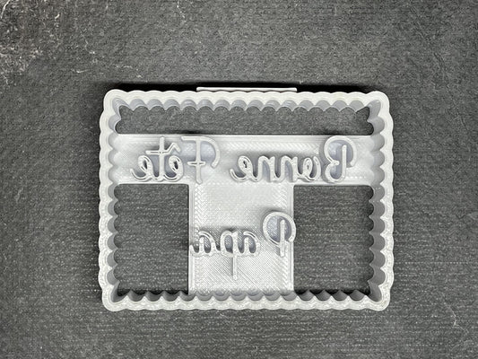 Emporte-pièce - biscuit Bonne fête papa - fête de pères des mères pâte à sucre, pâte à modeler-Décoration gâteau-Fait maison-France 3D