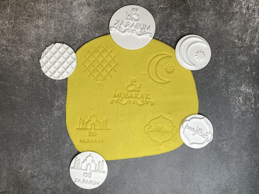 ELACE - Pack 5 tampons ramadan- Patisserie, sablé, biscuit, pâte à sucre, pâte à modeler-Décoration gâteau-Fait maison-France ELACE3D