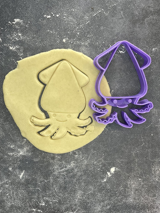 Emporte pièce Calamar - Animal - pour la réalisaton de biscuit sablé, patisserie, pate à sucre -Décoration gateau-Fait maison- ELACE