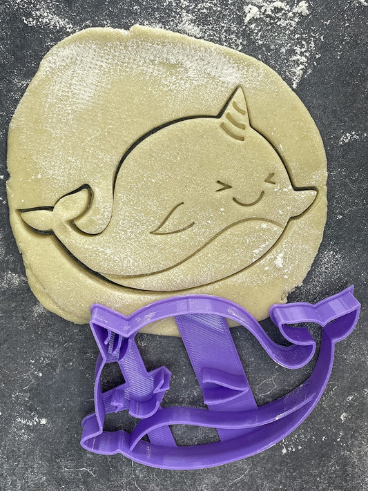 Emporte pièce Baleine licorne - Animal - pour la réalisaton de biscuit sablé, patisserie, pate à sucre -Décoration gateau-Fait maison- ELACE