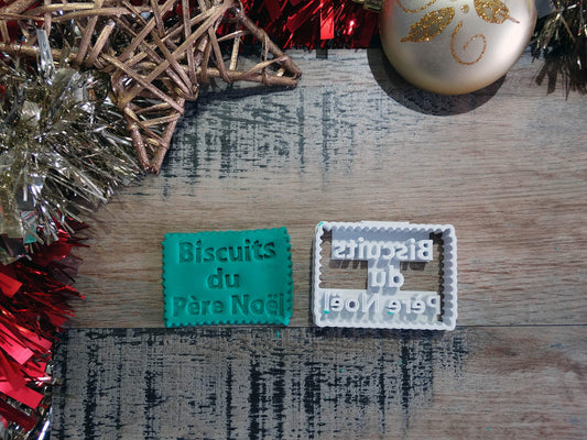 ELACE - Emporte-pièce Noël - Message biscuits du père Noël - Patisserie, sablé, biscuit, pâte à sucre, pâte à modeler-Décoration gâteau-France 3D